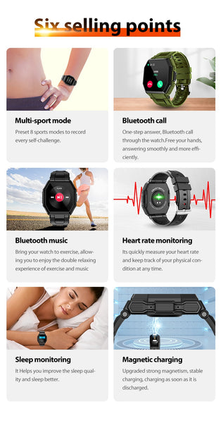 New Full Touch Screen Fitness Tracker Smart Watch With Bluetooth Call Feature For Android IOS