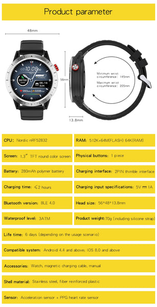 New Waterproof Sport Fitness Tracker Smart Watch With Multi-Sport Mode For Android IOS