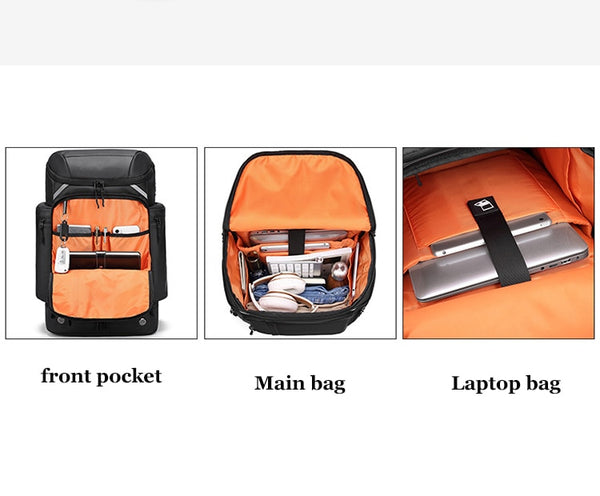New Large Capacity Anti-Theft 17 Inch Laptop Bag Mountaineer Outdoor Travel Backpack With USB Charging Port Shoe Compartment