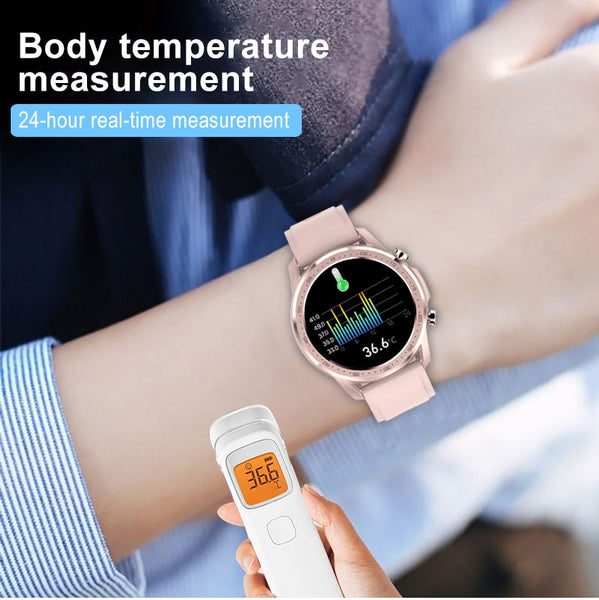 New Fitness Tracker Sports Smart Watch With Thermometer For Android IOS