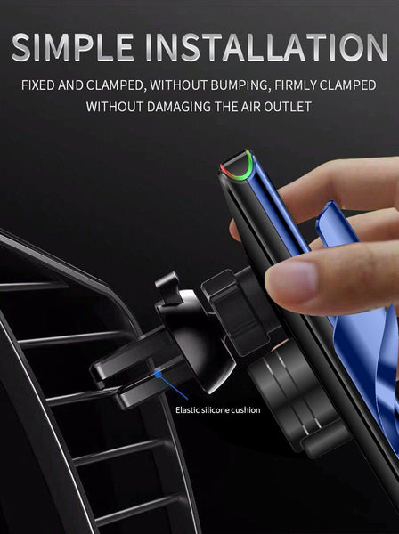New QI Wireless Automatic Car Clamp Quick Charge Phone Mount Holder For Samsung Galaxy S23 S22 S21 & iPhone 15 14 13 Series