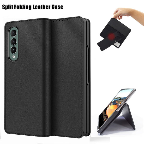 New Flip Leather Folding Wallet Case With Credit Card Slot For Galaxy Z Fold 3 5G