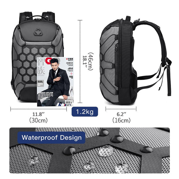 New 15.6 Inch Laptop Bag Anti-Theft Water Repellent USB Charging Travel Backpack