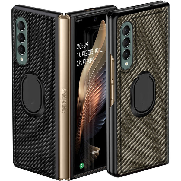 New Protective Magnetic Armor Case With Ring Holder Kickstand For Galaxy Z Fold 2 3 5G Series
