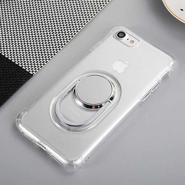 Phone Case for iPhone 7 6 6s Plus,Safety Soft TPU ring buckle phone holder stands case cover for iPhone 6 6s 7 7 plus.