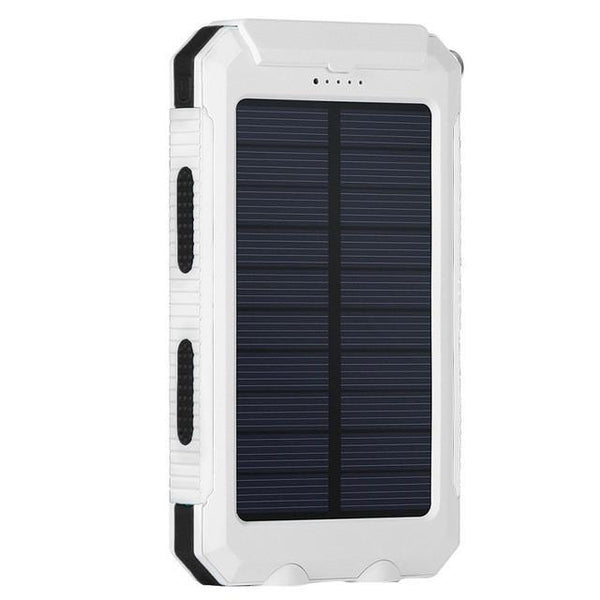 New 10000mAh Waterproof Portable Solar Charger Dual USB Battery Power Bank for Smartphones Tablets