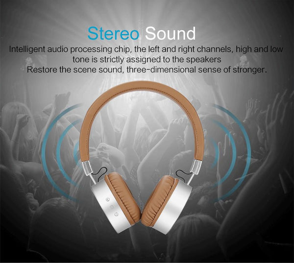 New Deluxe Cushion-Fitted Bluetooth HiFi Headset with Stereo Heavy Bass and Microphone