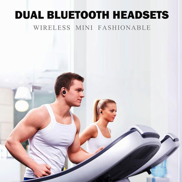 New Dynamic Mini Business Wireless Bluetooth Earbuds Earphones with Microphone
