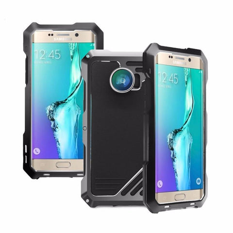Deluxe Dustproof Metal Case Anti-Shock Cover with HD Lens For Samsung Galaxy S7 & S7 Edge.