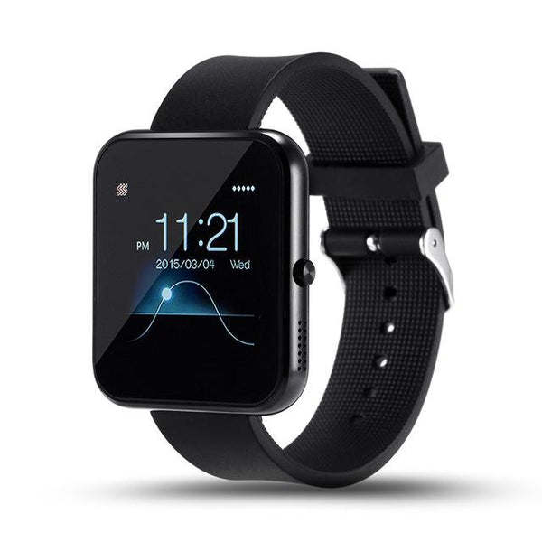 New Bluetooth Smart Watch with Leather & Silicone Band for IOS Android Smartphone