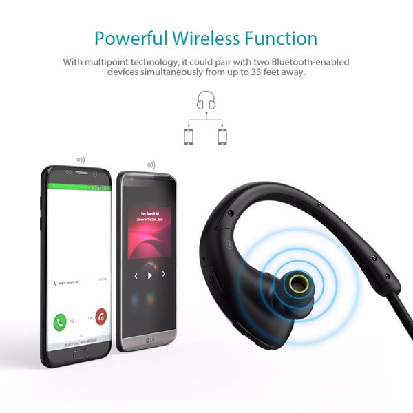 New Sweatproof Wireless Bluetooth Earphone In Ear Apt-x NFC Sports Stereo Earbud for Running for IOS Androids Windows
