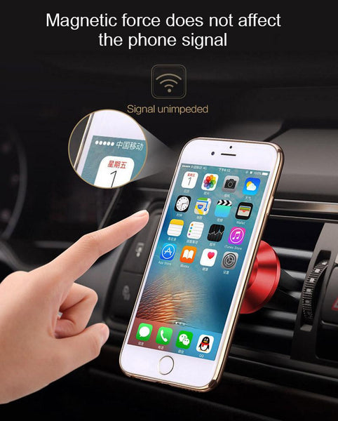 New Magnet Air Vent Car Phone Holder Stand - Universal Mount for iPhone Samsung & All Other Android & Windows Smartphones.