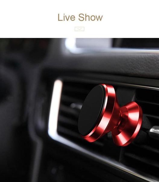 New Magnet Air Vent Car Phone Holder Stand - Universal Mount for iPhone Samsung & All Other Android & Windows Smartphones.