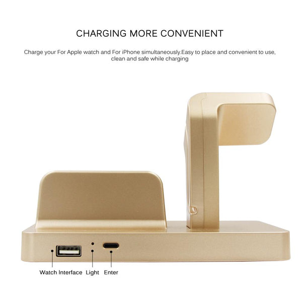 New Desktop Angled Stand Holder Bracket Cradle Charger Dock Station for iPhone iWatch
