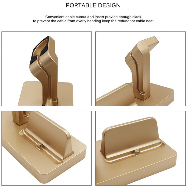 New Desktop Angled Stand Holder Bracket Cradle Charger Dock Station for iPhone iWatch