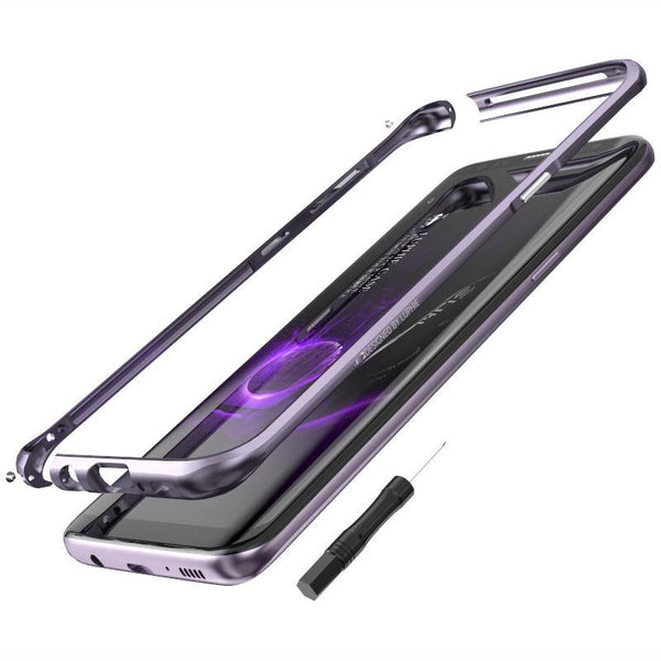 New Ultra Slim Aluminum Metal Frame Shockproof Bumper Case with Full Edge Protection for Samsung Galaxy S8 S9 Series.