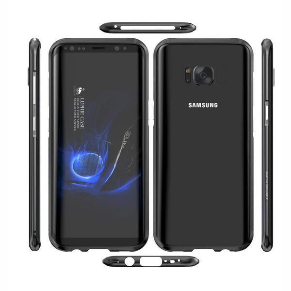 New Ultra Slim Aluminum Metal Frame Shockproof Bumper Case with Full Edge Protection for Samsung Galaxy S8 S9 Series.