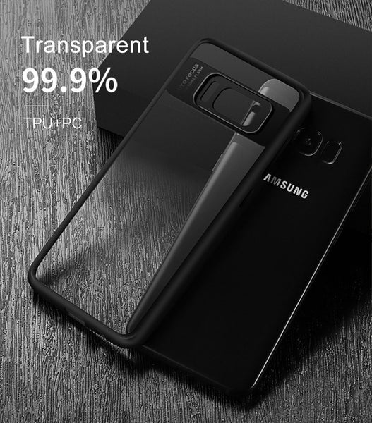New Full Protective Ultra Slim Case with TPU & Acrylic Transparent Back Cover for Samsung Galaxy S8 and S8 Plus.