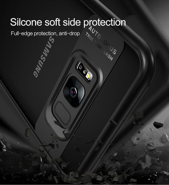 New Full Protective Ultra Slim Case with TPU & Acrylic Transparent Back Cover for Samsung Galaxy S8 and S8 Plus.