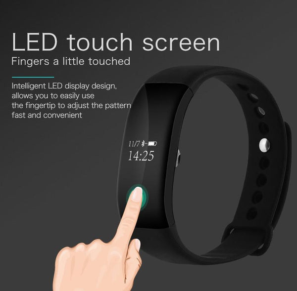 New Time Owner Smart Heart Rate Monitor Fitness Bluetooth Tracker Smart Bracelet Activity Tracker for iOS Android Smart Wristband.