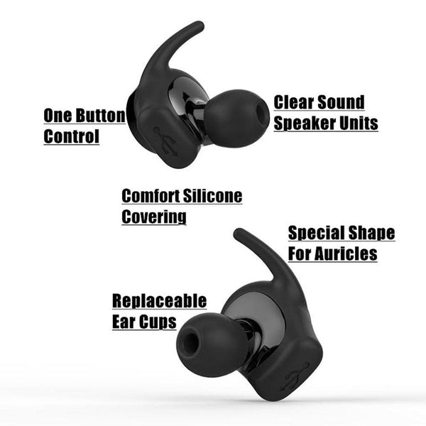 New True Wireless Bluetooth 4.2 Earbuds Sport Headset In-Ear Noise Cancelling Earphone with Surround Sound