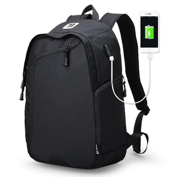 Business Casual Men's 14 Inch Laptop Backpacks for Leisure Travel Daypacking with Battery Slot for USB Charging