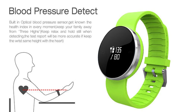 New Smart Watch Bracelet Waterproof Blood Pressure Heart Rate Monitor Fitness Tracker for Android iOS