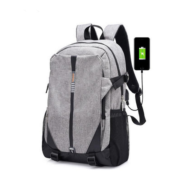 New Ultra Light Canvas External USB Charging Smart Casual Backpack for Travel Daypacking