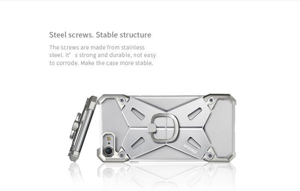 New Ultra Slim Full Metal Aluminum Alloy Armor Case with Ring for Apple iPhone 7 / 7 Plus