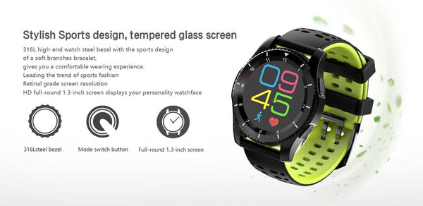 New Smart Watch Phone GPS Heart Rate Monitor Pedometer Blood Press Pedometer Stopwatch for Android IOS