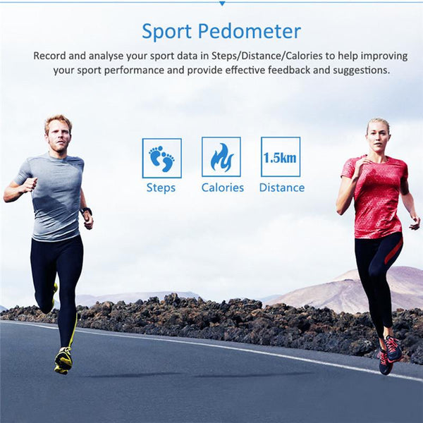 New Luxury Intelligent Heart Rate Blood Pressure Smart Watch Bracelet with Pedometer Call Reminder