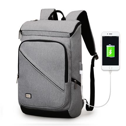 New Design Light USB Recharging Business Fit Backpack for 15.6 inches
