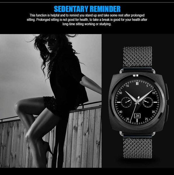 New Gesture Motion Bluetooth Heart Rate Monitor Smart Watch 128MB RAM 64MB ROM with Speaker Microphone