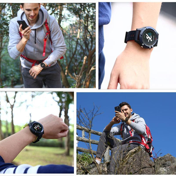 New OLED Real-time Heart Rate Sleep Monitor GPS Multi-Sport Mode Outdoor Altimeter Bluetooth Smart Watch IOS Android