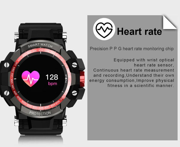 New IP67 Waterproof Long Standby Smart Watch Heart Rate Blood Pressure Outdoor Men Sport Smartwatch