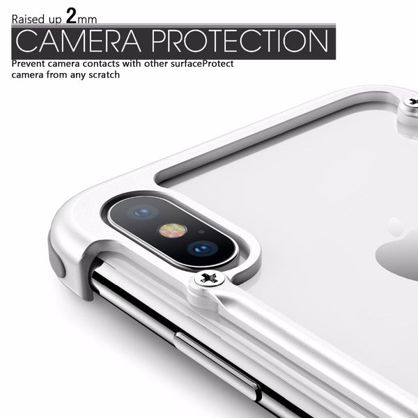 New Dynamic Metal Luxury Ultra Slim Light Protective Shell Case Cover for iPhone X Metal Bumper