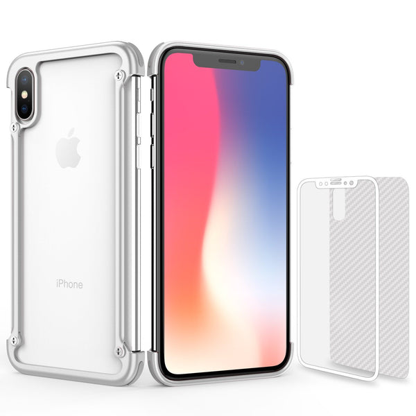 New Dynamic Metal Luxury Ultra Slim Light Protective Shell Case Cover for iPhone X Metal Bumper