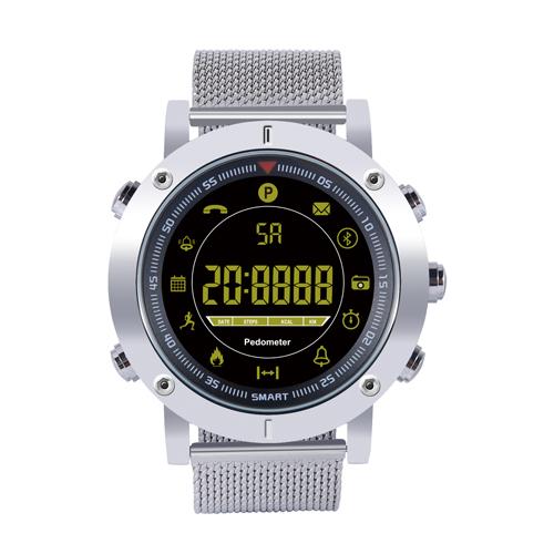 New Luminous Smart Watch Metal Body Full View Dial Smartwatch Pedometer Stopwatch Fitness Band Waterproof