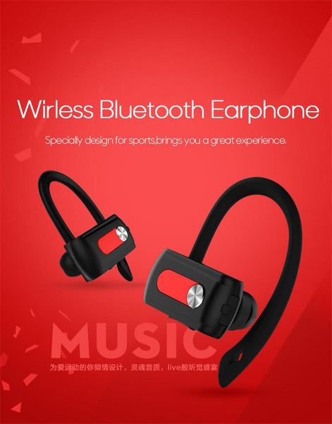 New TWS Sports Bluetooth Earphones with Microphone Wireless Headsets Ear Hook Waterproof Earbuds for Mobile Phones