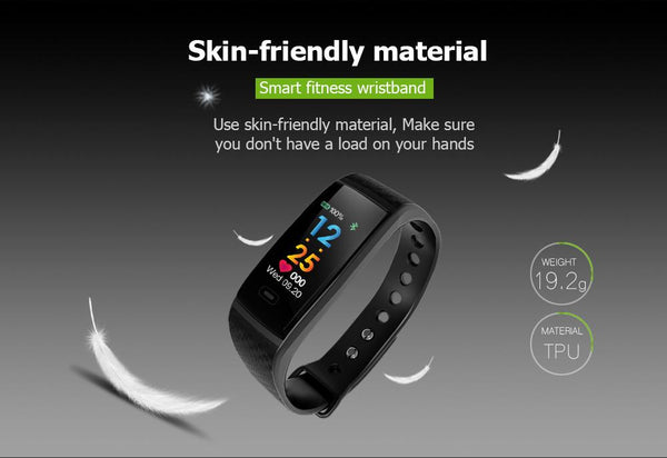 New Fitness Smart Bracelet Waterproof Real-Time Monitor Dynamic Heart Rate Sport  Fitness Wristband Support USB-Charge Watch