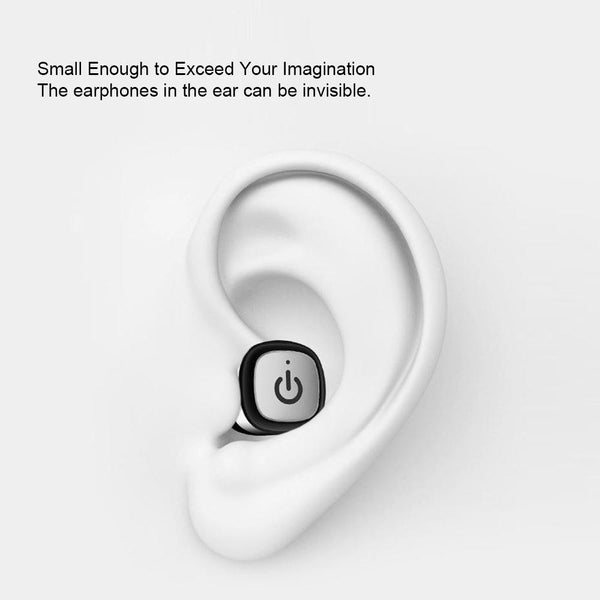 New TWS True Wireless Bluetooth 4.2 Earphone IPX7 Waterproof In-Ear Mini Stereo Earbuds Sports Headset w/ Mic 2100mAh Power Bank