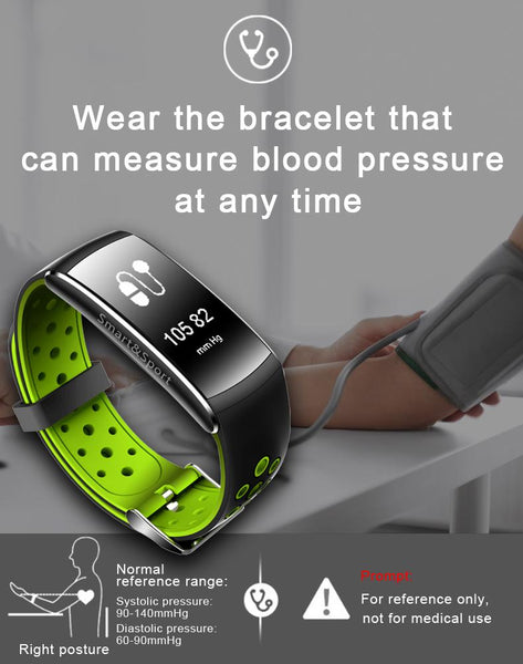 New IP68 Waterproof Smartband Watch Blood Pressure Heart Rate Monitor Smart Bracelet Fitness Tracker Bluetooth Wristband