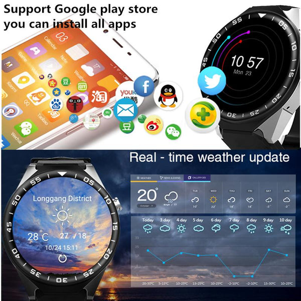 New Luxury Sports Smart Watch with 3G GPS WIFI Touch Screen Call Reminder Android 5.1 Wearable Devices