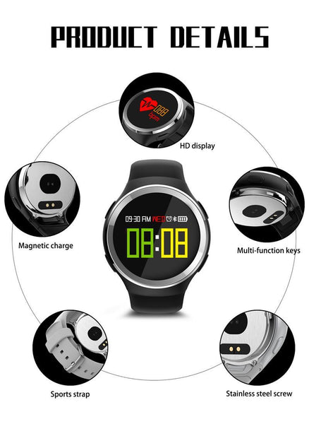 New Sports 0.95inch OLED Smart Watch Heart Rate Blood Oxygen Pedometer Caller Message Show Smartwatch