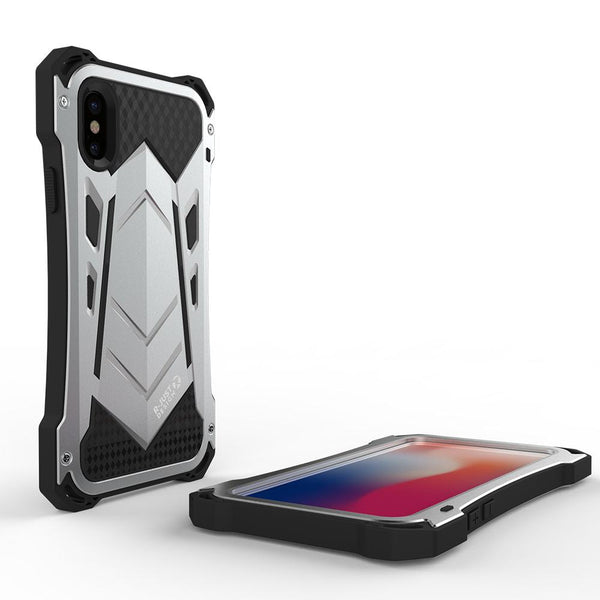 New Luxury Protective Hard Armor Heavy Duty Metal Aluminum Shell Phone Case for iPhone 11 Pro Max XR XS SE / Samsung Galaxy S10 Note 10 Plus