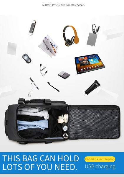 New Travel Bag Large Capacity Waterproof Bags For Business Multifunctional USB Recharging Luggage Bag
