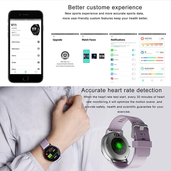 New Smart Watch IP67 Waterproof Activity Fitness Tracker Heart Rate Monitor Smartwatch for iPhone Android