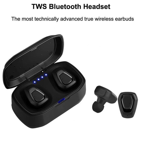 New Portable Mini Bluetooth 4.2 Hifi Earphone with Dual Mic TWS Wireless Earbuds Stereo Microphone with Charger Box for IOS Android
