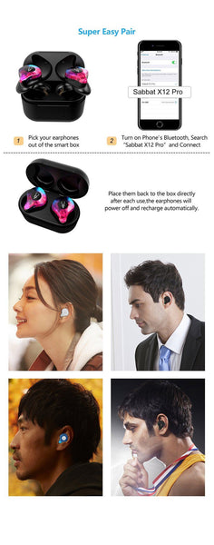 New Bluetooth 5.0 True Wireless Stereo Earbuds Earphones IPX5 Water-Resistant Headset for Phone HD Communication with Charge Box