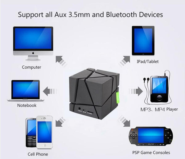 New Wireless Bluetooth Speaker With Microphone LED Flashing Light Subwoofer Hifi Surround Sound For Android iPhone